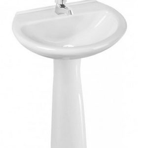 LAVATORIO Y PEDESTAL BLANCO ACUACER