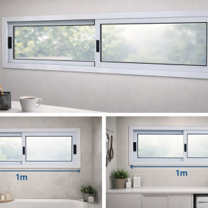 Ventana Aluminio Corrediza 100×40 Anodizado