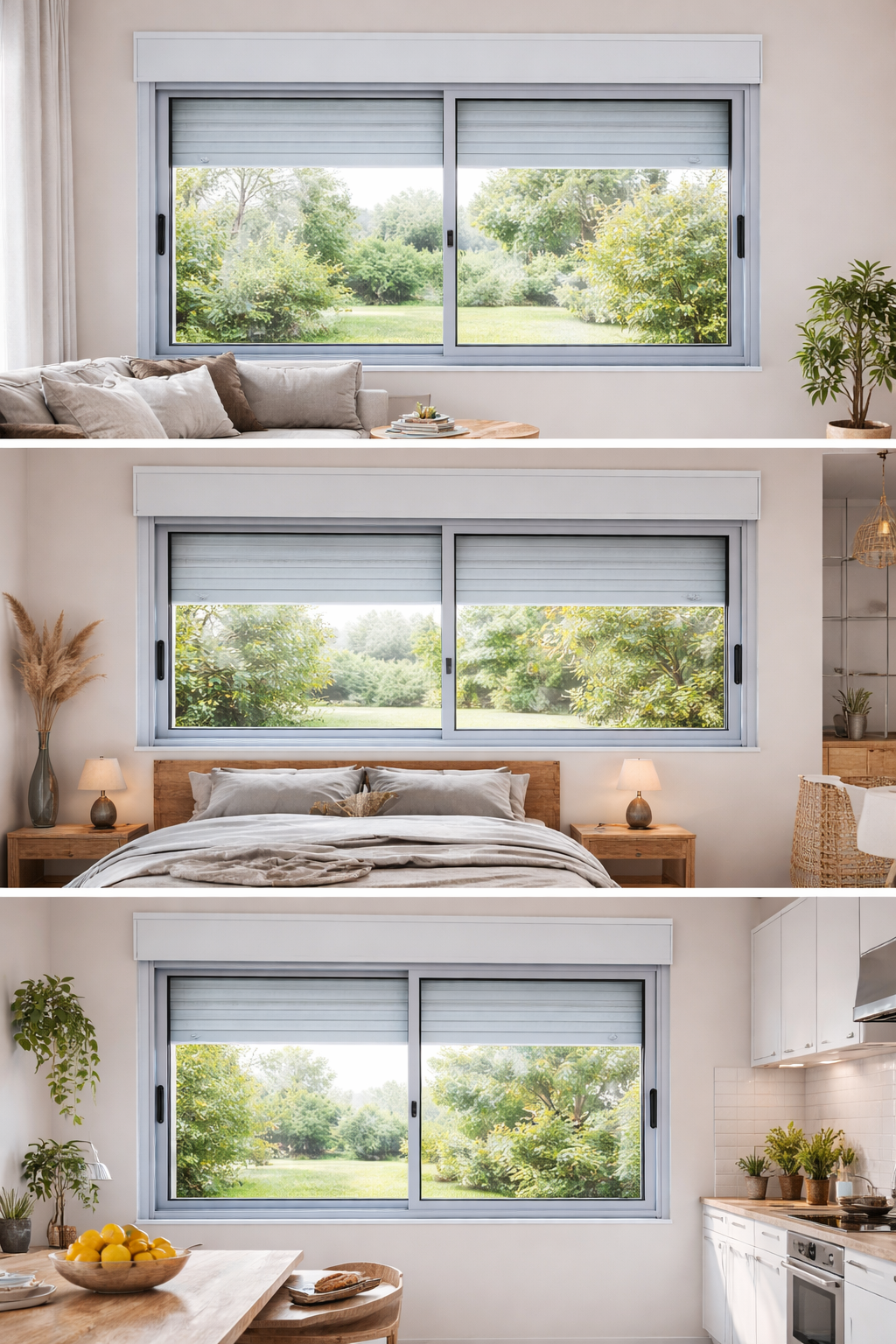 Ventana Aluminio Monoblock Corrediza 150×120 Rectangular.